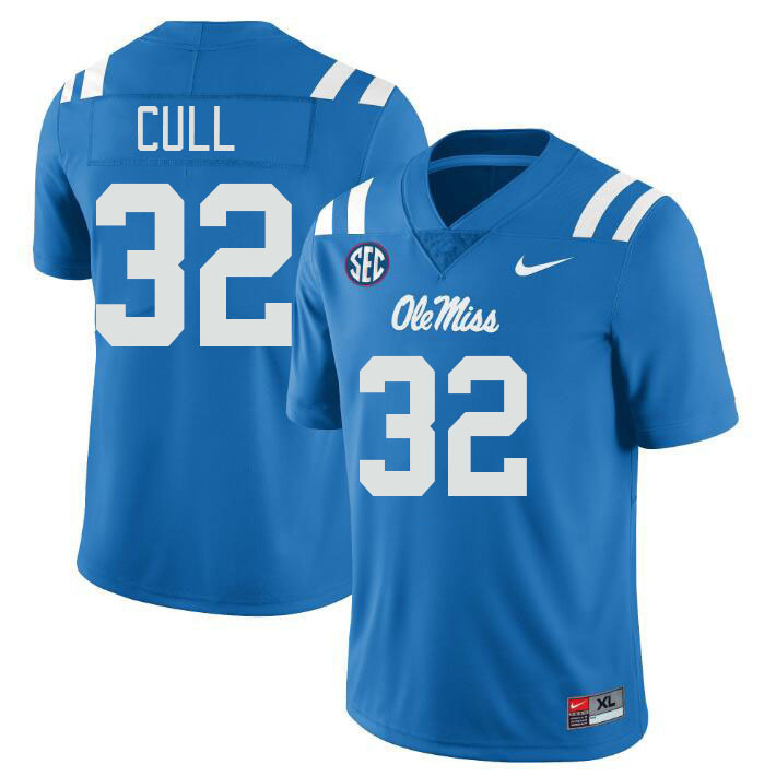 Men #32 Nick Cull Ole Miss Rebels College Football Jerseys Stitched Sale-Power Blue